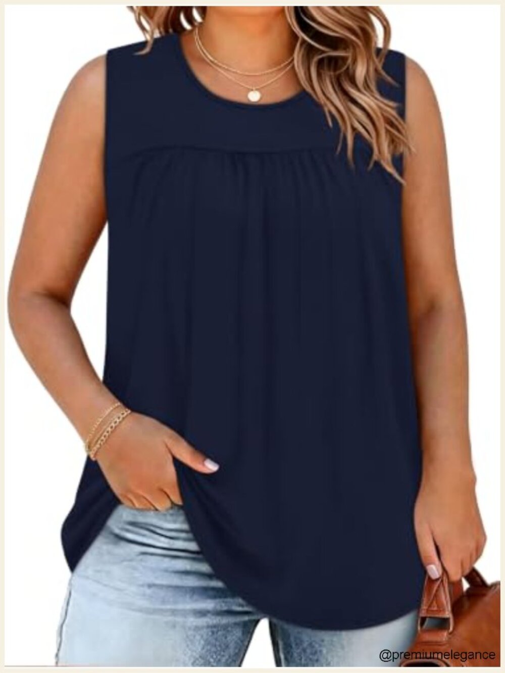 Plus Size Sleeveless Tank Top Casual Tunic Blouse Soft Breathable